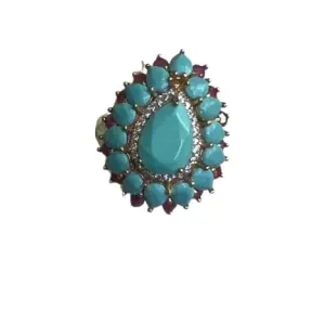 ANEL TURQUESA RUBY GOTA