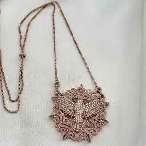 COLAR REGULAVEL - ESPIRITO SANTO -  CRAVEJADO ZIRCONIAS BRANCA - BANHO OURO 18K