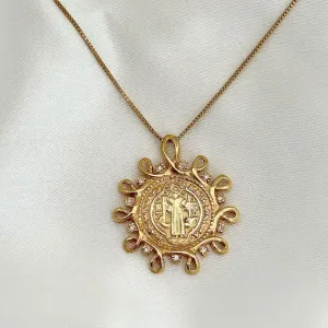 COLAR SÃO BENTO - BANHO OURO 18K