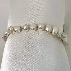 PULSEIRA PÉROLAS IRREGULARES - BANHO OURO 18K