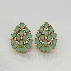 BRINCO QUARTZO VERDE - BANHO OURO 18K