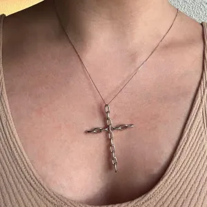 COLAR CRUZ CORRENTE - PRATA 925