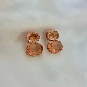 BRINCO PEDRA PENDULO - BANHO OURO 18K