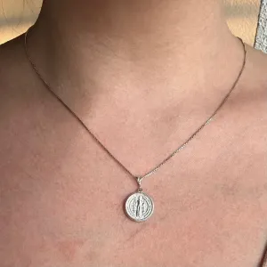 COLAR SÃO BENTO COM EXTENSOR - PRATA 925