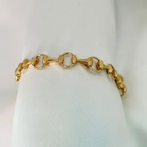 PULSEIRA CORRENTE BIDÃO - BANHO OURO 18K