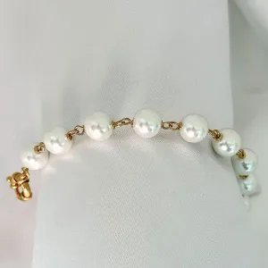 PULSEIRA PEROLAS - BANHO OURO 18K