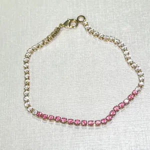 PULSEIRA ZIRCONIAS COLORIDAS - BANHO OURO 18K