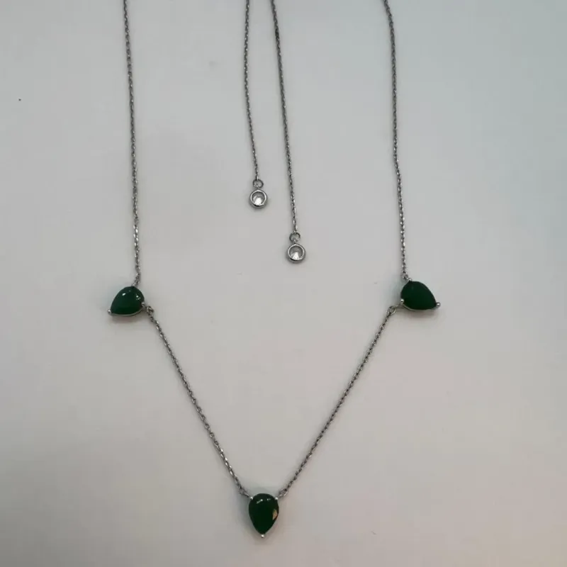 COLAR GOTA CRISTAL ESMERALDA