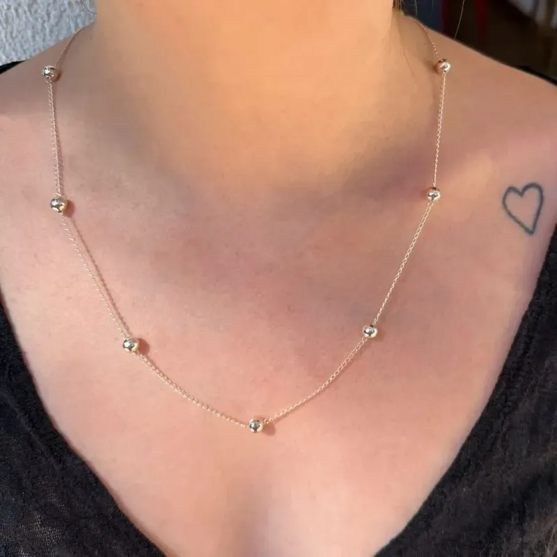 COLAR PONTO DE LUZ - CRISTAL - PRATA 925
