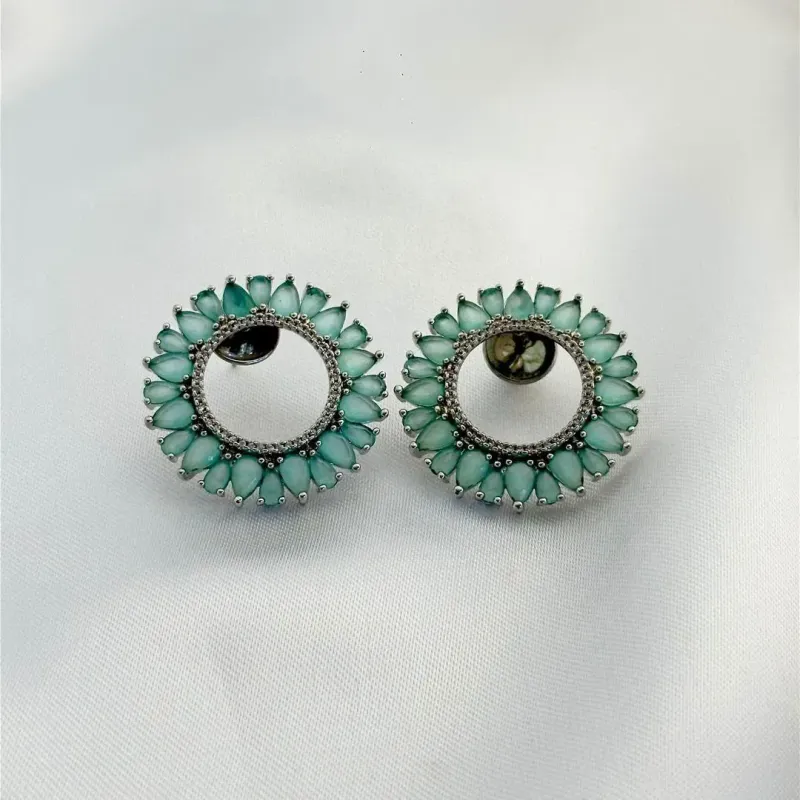 BRINCO FUSION PARAIBA - CRAVEJADO ZIRCÔNIAS BRANCAS - BANHO RÓDIO BRANCO