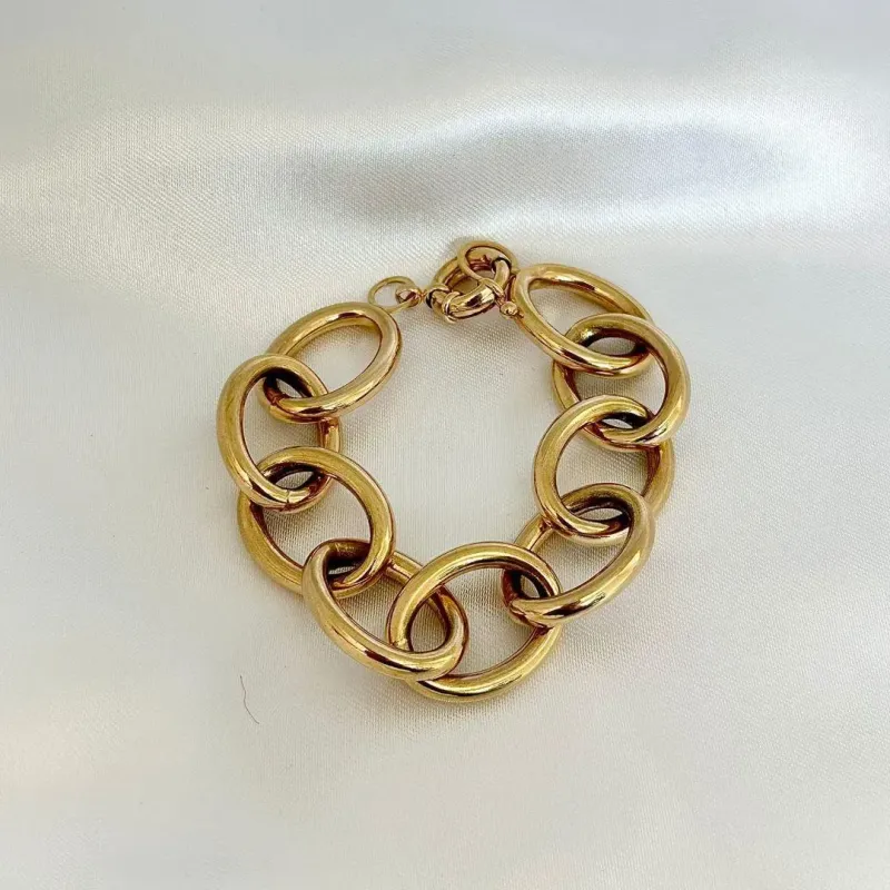 PULSEIRA ELOS - BANHO OURO 18K