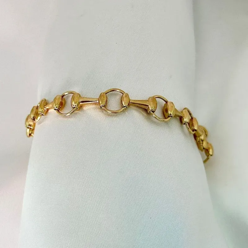 PULSEIRA CORRENTE BIDÃO - BANHO OURO 18K