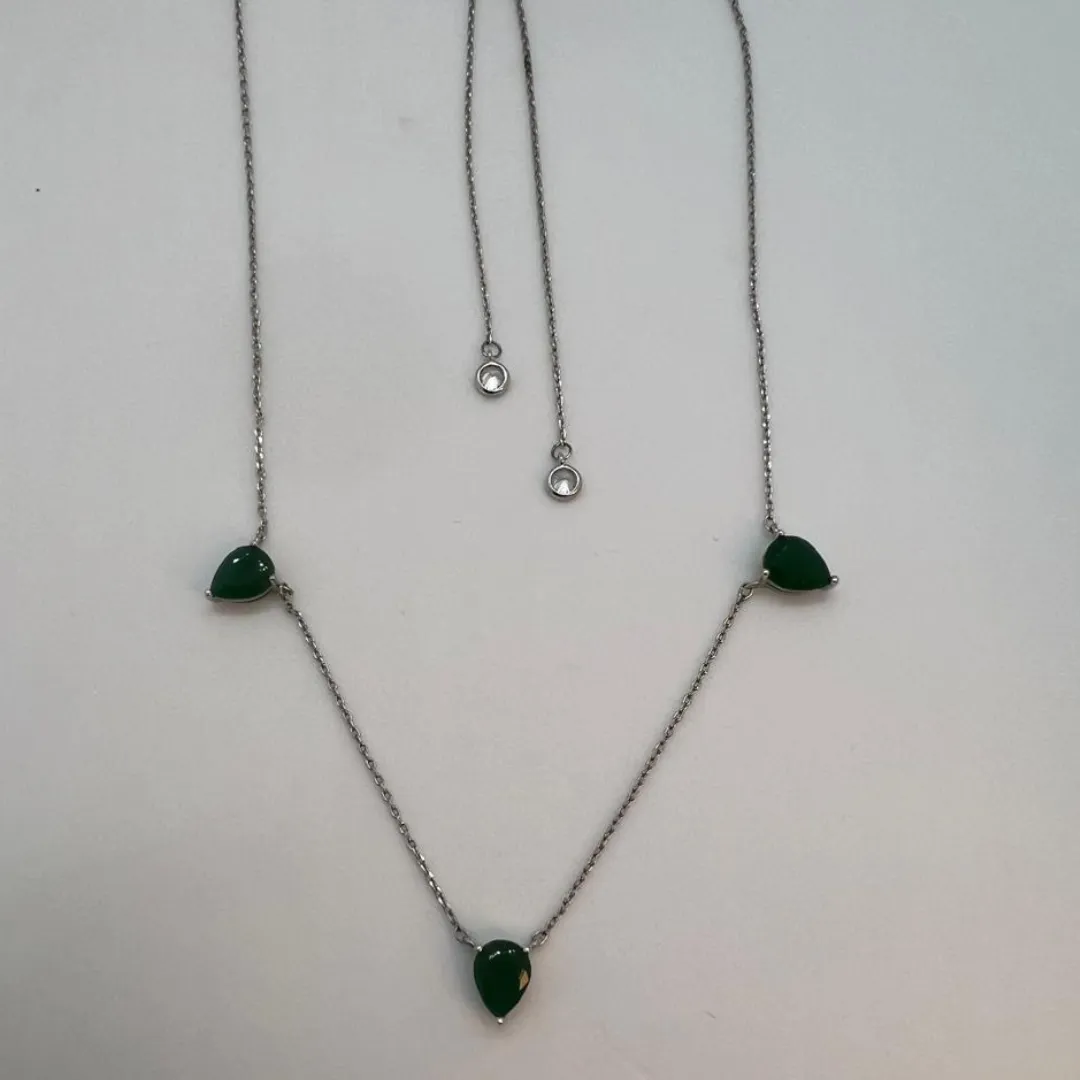 COLAR GOTA CRISTAL ESMERALDA