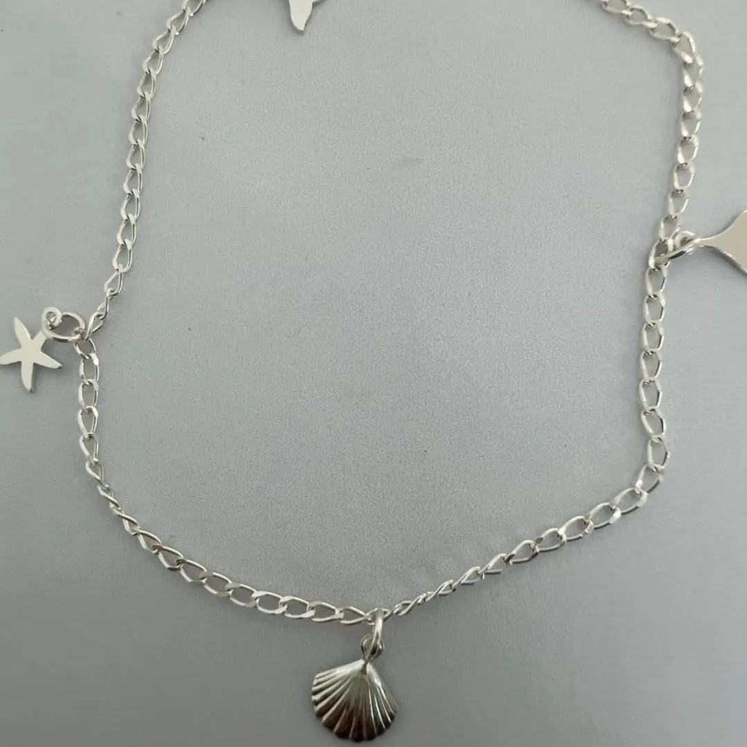 TORNOZELEIRA CONCHA PRATA 925