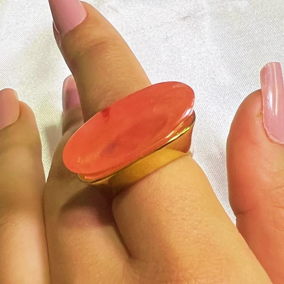 ANEL PEDRA LARANJA