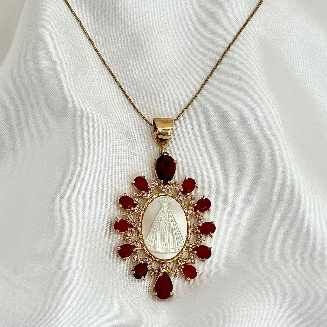 COLAR NOSSA SENHORA APARECIDA - BANHO OURO 18K