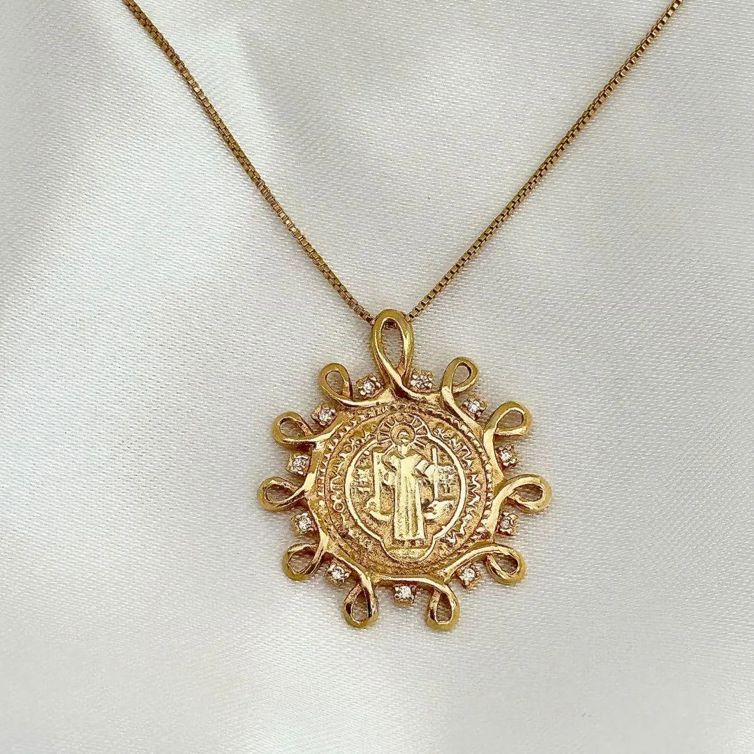 COLAR SÃO BENTO - BANHO OURO 18K