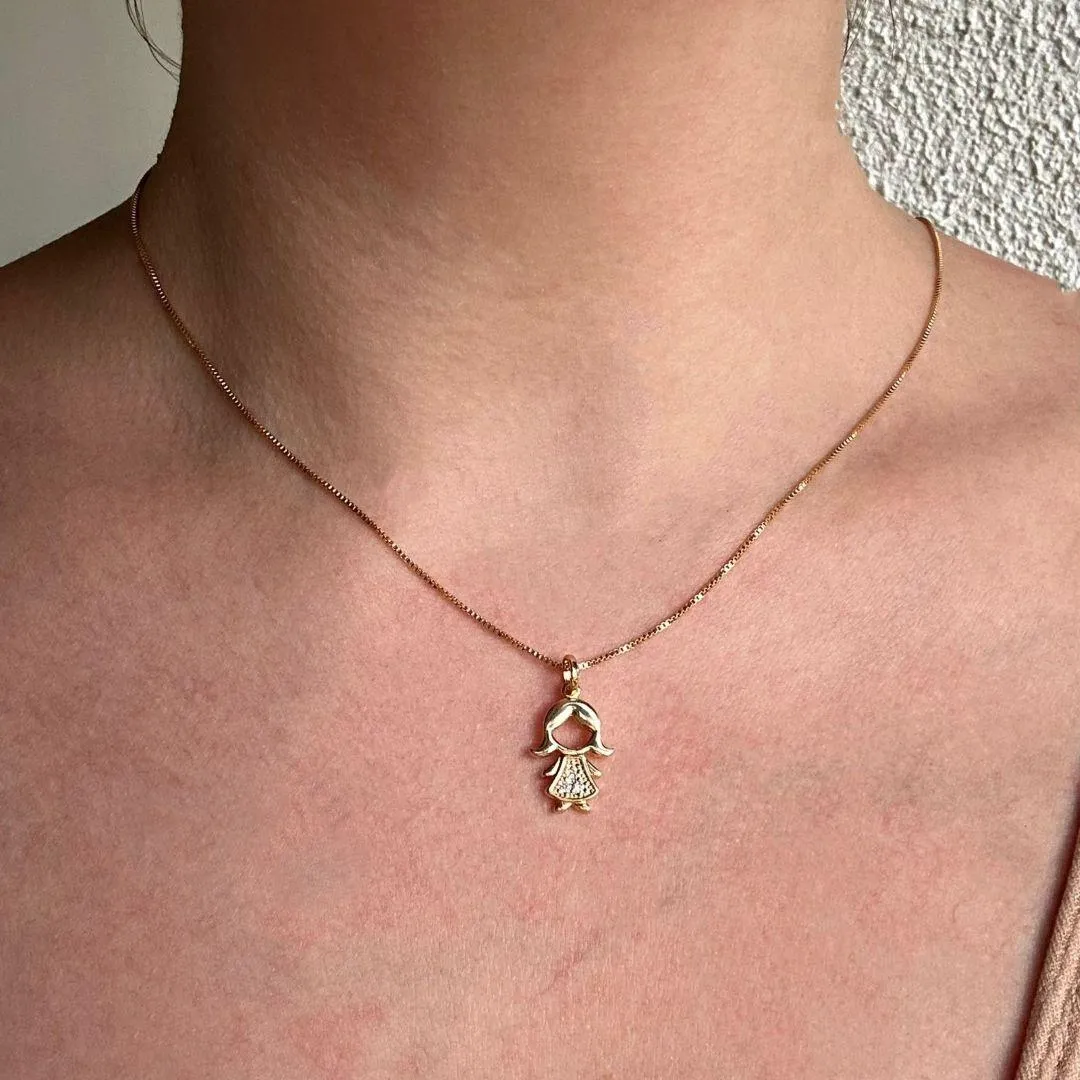 COLAR DE  MENINA - BANHO OURO 18K