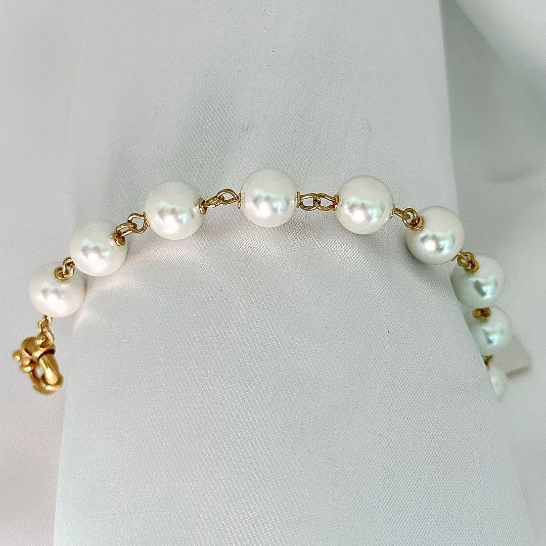 PULSEIRA PEROLAS - BANHO OURO 18K