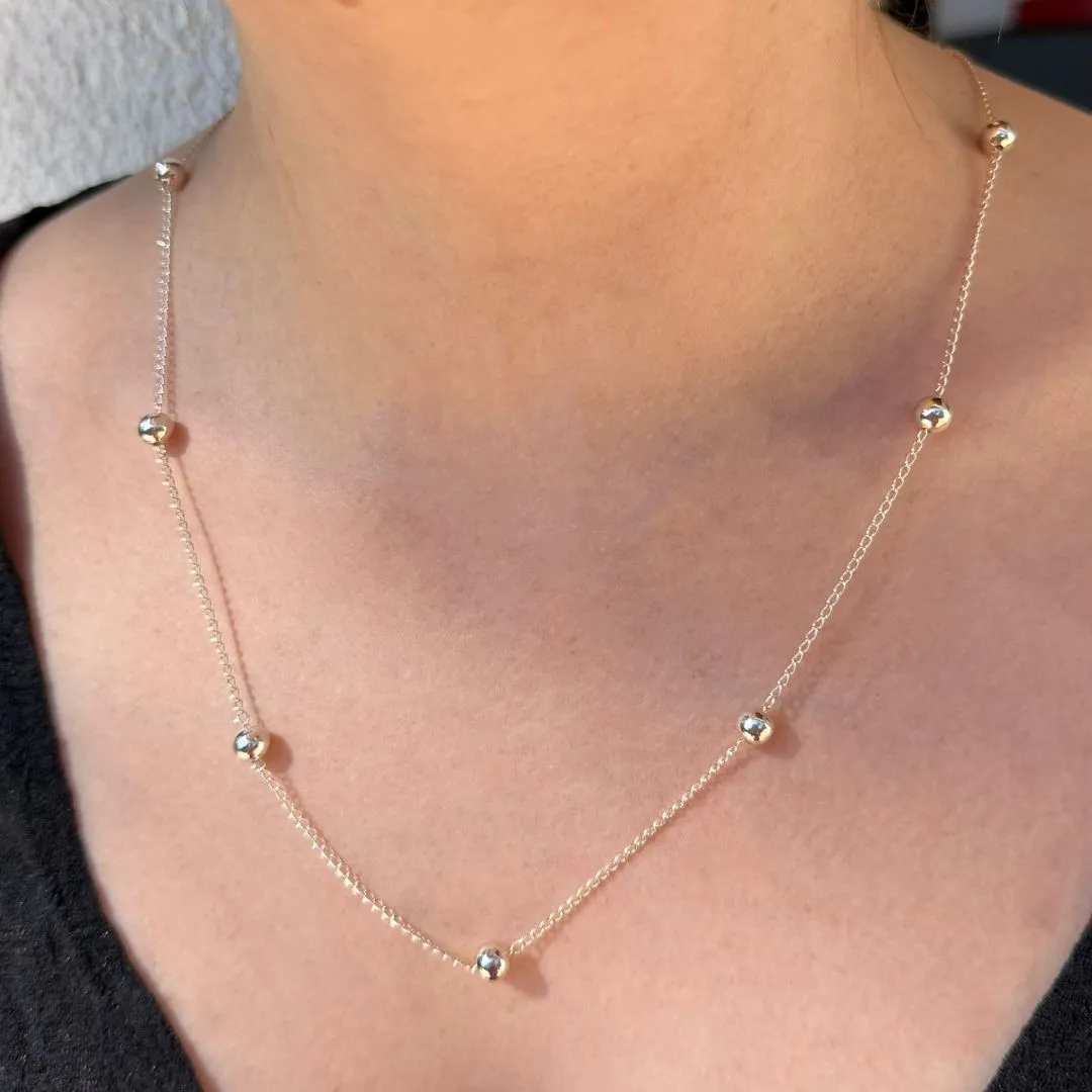 COLAR PONTO DE LUZ - CRISTAL - PRATA 925