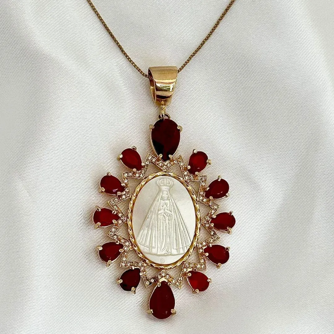 COLAR NOSSA SENHORA APARECIDA - BANHO OURO 18K