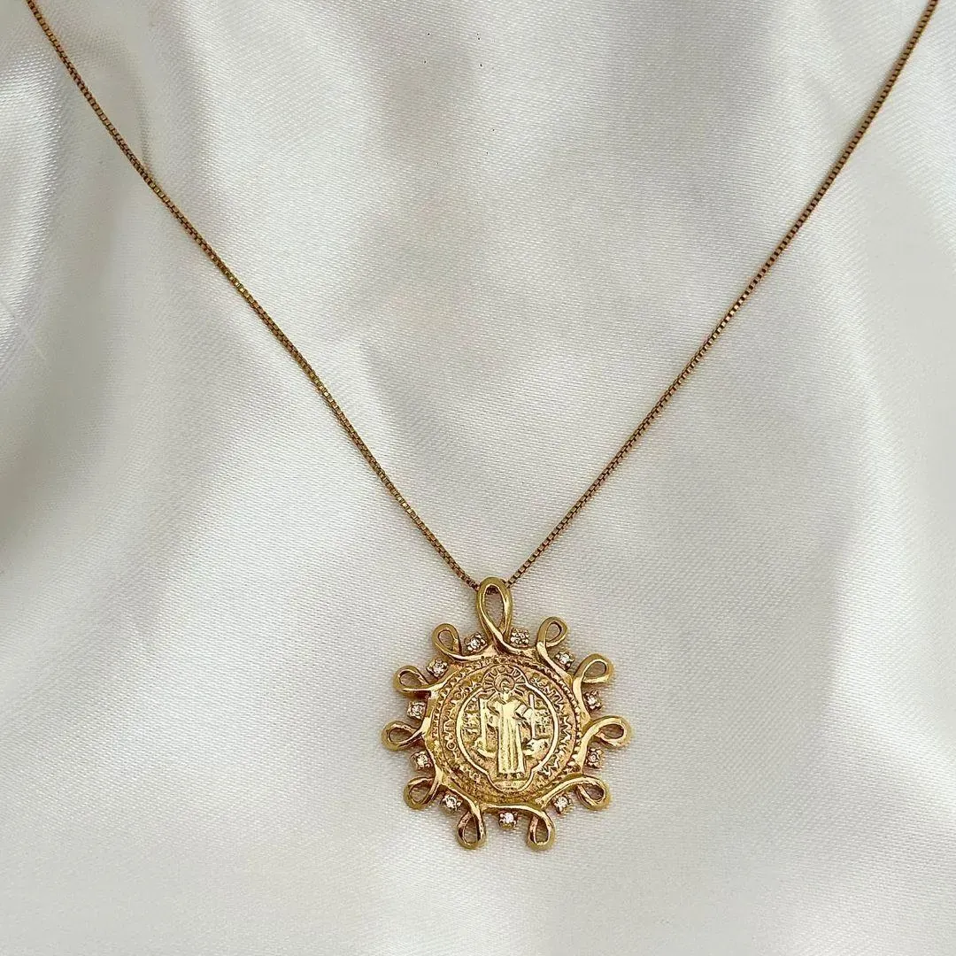 COLAR SÃO BENTO - BANHO OURO 18K
