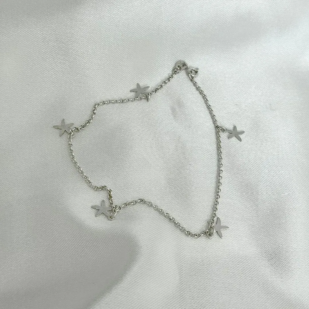 TORNOZELEIRA ESTRELA - PRATA 925